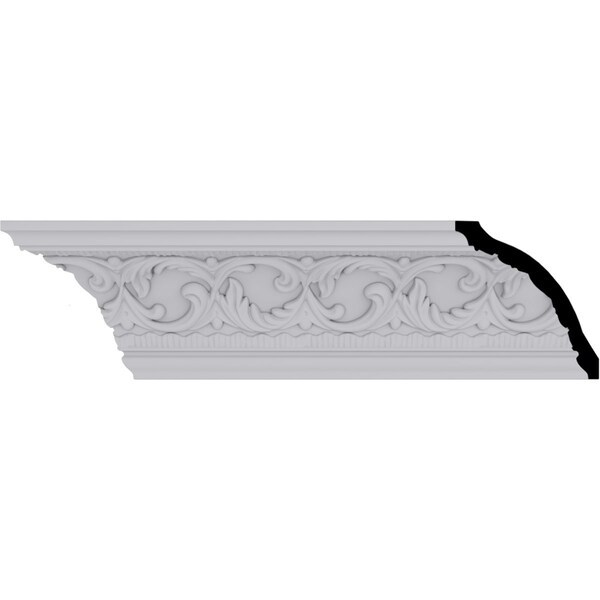 Ekena Millwork 4 1/8"H x 3 3/4"P x 5 3/8"F x 94 1/2"L, (5" Repeat), Richmond Crown Moulding MLD04X03X05RI - main